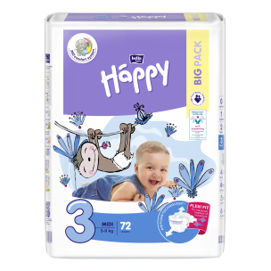 Bella Baby Happy Pants - Couches-culottes, Maxi 8-14 kg, taille 4, 12 pcs