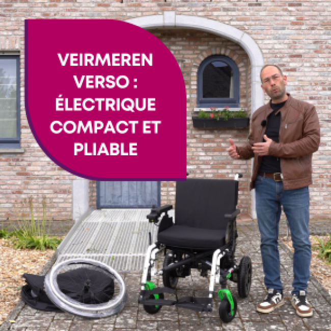 Fauteuil roulant électrique pliable Vermeiren Verso – Idéal pour voyager - Qualias