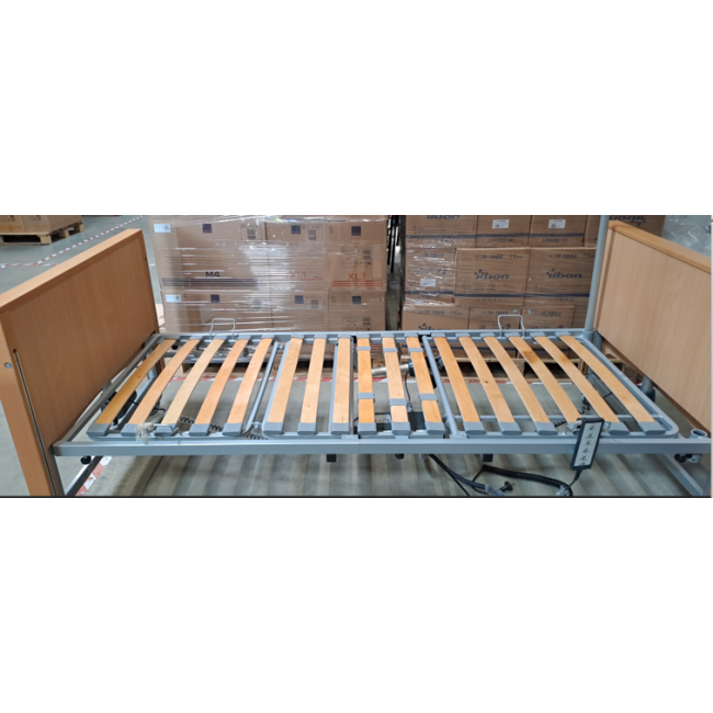 Lit Électrique Médicalisé Classique 90×200 cm – Coloris Hêtre (seconde main)