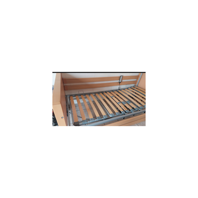 Lit Électrique Médicalisé Classique 90×200 cm – Coloris Hêtre (seconde main)