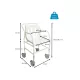 Chaise de douche mobile Nomad