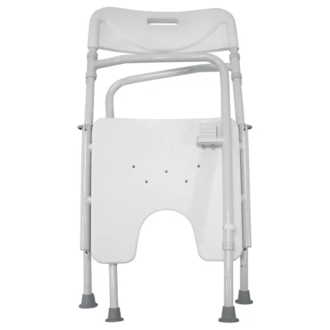 Chaise de douche avec accoudoirs, réglable en hauteur