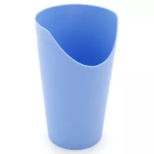 Gobelet avec découpe pour le nez bleu Gobelet avec découpe pour le nez bleu