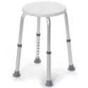 Tabouret de douche réglable en hauteur, blanc