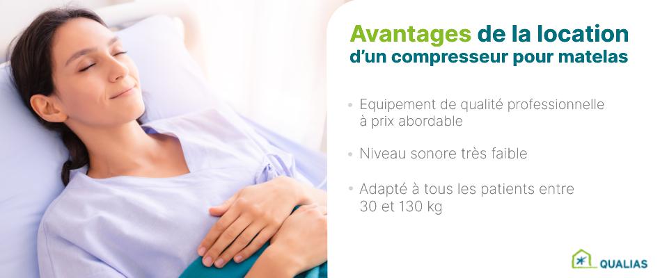 Les avantages de la location d’un compresseur pour matelas anti-escarres chez Qualias