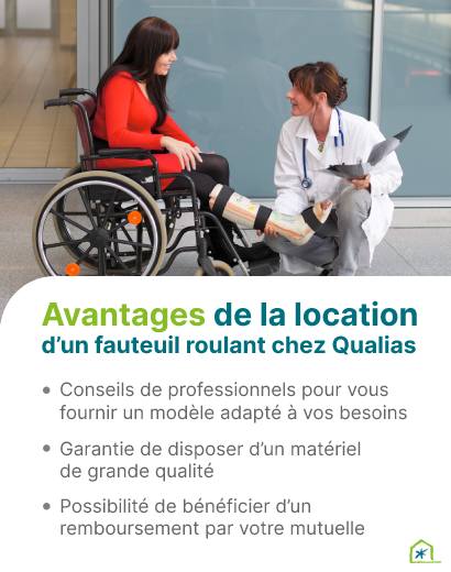 Atouts de louer un fauteuil roulant chez Qualias